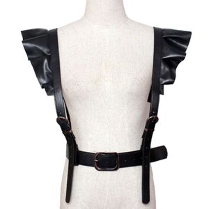 Belts 2021 Personality Shoulders Sexy Belt Faux Leather Body Bondage Corset Female Harness Waist Straps Suspenders269A