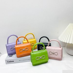 Purse Sweet Princess Accessories Candy Color Childrens Messenger Girls Fashion Korean Version Bright Diamond Parent-Child Bag Wholes Dhybm