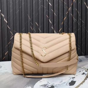 5A女性ショルダーバッグデザイナーバッグLoulou CrossbodyBag本物のレザーチェーンバッグクロスボディブラックハンドバッグレディースの贅沢財布