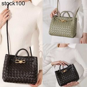 BAG ANDAMO Bottegnetas Insegnante Lu intrecciata intrecciata a mano Piccola prua porta portatile una spalla Crossbody Bag IP29