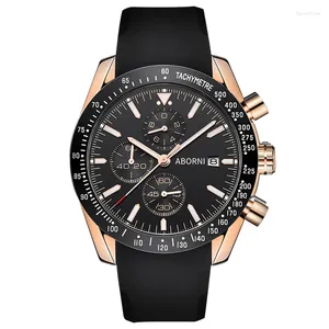 Wristwatches Classic Business Luxury Men's Automatic Watch Silicone Strap Fashion مقاومة للماء