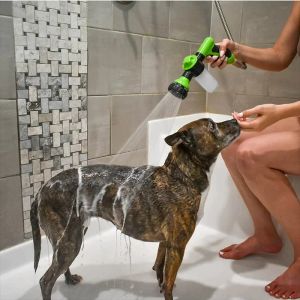 Diapers Highpressure Sprayer Nozzle Hose dog shower Gun 3 Mode Adjustable Pet Wash Cleaning bath Water Foam Soap Sprayer dog clean tool