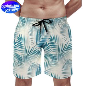 Custom men's beach pants with pocket breathable and comfortable not easy to pilling drawstring lined with mesh cloth loose casual peach leather 170g Sky Blue