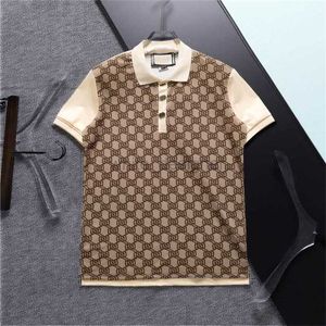 Men Polo Summer Casual T Shirts Designer Mens Polos Letter Print Polo Shirt Lapel Short Sleeved Gold Button broderade bokstäver Personlig casual T-shirt