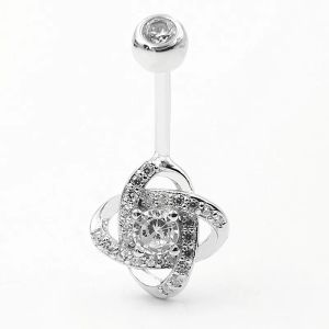 Kedjor 925 Sterling Silver Belly Button Ring Fashion CZ Navel Piercing Body Jewelry for Women Gift