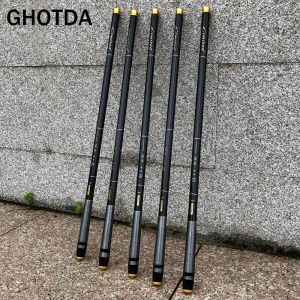 RODS GHOTDA 3.6M7.2M伸縮型釣り竿高カーボンポータブルスーパーハードストリームロッド