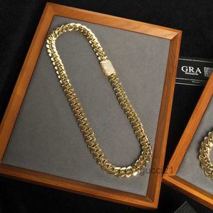 Collana girocollo in oro 18 carati personalizzata con catena a maglie cubane 24 carati Miami 20 mm Collana EY3D