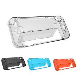 Случаи для Nintend Switch Oled Crystal Shell PC Твердый корпус прозрачный прозрачный защитный крышка Консоль контроллер Joycon Back Protector