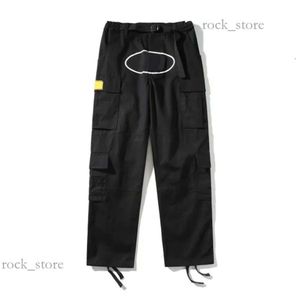 Cortezd Cargo Uomo Streetwear Hip Hop Stampato Pantaloni casual Militare Retro Multi-tasche Salopette dritta allentata Bottone Fly Coppia Pantaloni da allenamento gamba dritta 725