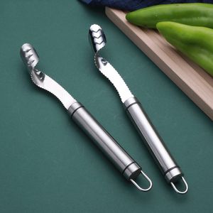 Pepper Corer Remover Creative 304 Stainless Steel Peppers Tool Chili Utility Gadget Kitchen Helper Fruit Vegetable Tools Q953 0507