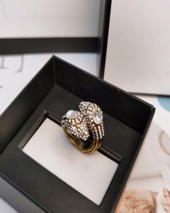 Anelli di serpente firmati Acciaio inossidabile Coppia di anelli in oro rosa Anelli di moda in argento 18 carati per gioielli da donna2972614