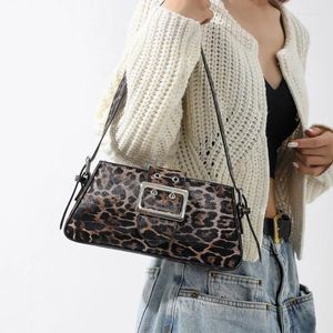 Akşam çantaları kadın lüks seksi leopar desen toka tasarımı satchel tote çanta alt kolun