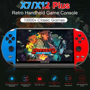 Players X7/X12 Plus Retro Handheld Game Player Builtin 10000+ Classic Games 7.1 inch Portable Audio Video Game Console AV Output