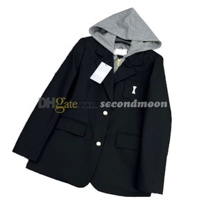 Women Hooded Jacket Spring Autumn Suit Jackets Designer Long Sleeve Outerwear Casual Style Coat