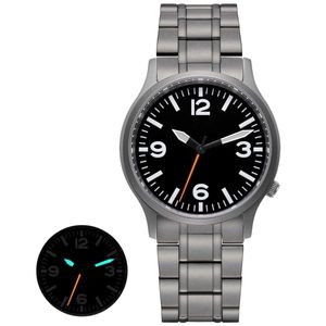 Andra klockor Berny Titanium Mens Watch Lightweight Sports Quartz Watch Titanium Armband Sapphire Glass Luminescent 5Atm Waterproof Watch J240226