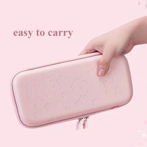 Bags Cute Pink Sakura For Nintend Switch/Lite Accessories Storage Bag Protective Shell Cover Case For Nintendo Switch Lite Mini