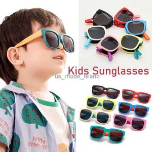 Sunglasses Frames Folding Outdoor Children Sunglasses Boys Girls Brand Design Portable Square Kids Eyewear Baby Shades Outdoor Protection UV400