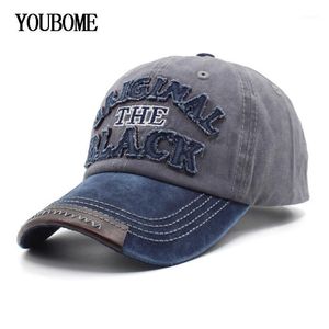 Top kapakları YouBome Beyzbol Kapağı Kadın Şapkalar Erkekler İçin Kamyoncu Marka Snapback Erkek Vintage Nakış Casquette Bone Siyah Baba Hat3134