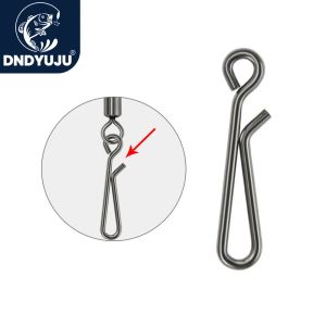 Fishhooks DNDYUJU 1000X Stainless Steel Fishing Hanging Snap Fishing Accessories Lure Connector Quick Snap Line Hook Fishing Swivels Tool