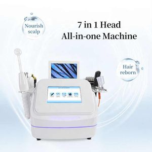 Lätt skrivbord 7 i 1 Scalp Care Micro Current Massage Machine Hair Regeneration Dryness Förbättra syresjet -ultraljudsskötsel.