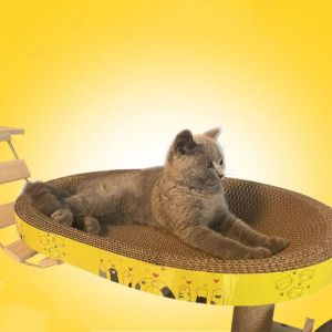 Scratchers Cat Scratcher falowany z drapania kartonowy z łóżkiem podkładka gniazd