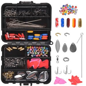 Boxen 230pcs/Box Löffel Spinner Köder Fischerei Tackle Box DIY MAKE MACHTEN KIT GAUSEN Spinnerbait für Bassforellenköder -Jigs Fischen