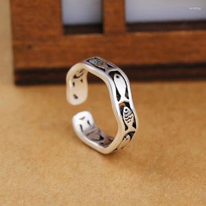 Cluster Rings Buyee 925 Sterling Silver Couples Ring Sets Elegant Cute Fish Open Finger For Woman Man Ethnic Jewelry Circle