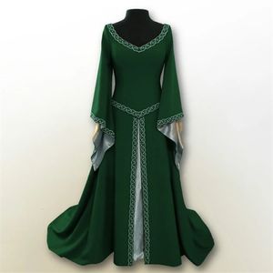 Costumi medievali del XVIII secolo da donna a 6 colori Abito lungo medio moderno per donna Cosplay Abiti tradizionali retrò per feste europee 240220