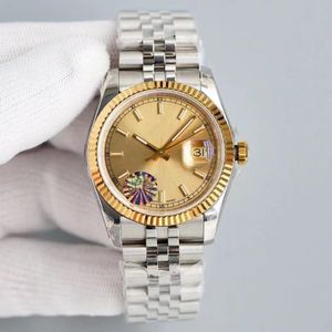 Argento di alta qualità 36MM data Orologio da uomo casual da donna Orologio meccanico automatico da donna con zaffiro Bracciale in acciaio inossidabile236Z