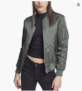 2024 Spring Autumn Women Bomber Jacket dragkedja V-ringning Långa ärmar Casual Women's Coats BKW24012