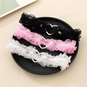 Ligas laço liga cinto coração bowknot cruz lolita elástico gargantilha perna anel cinta cosplay lingerie arnês acessórios íntimos