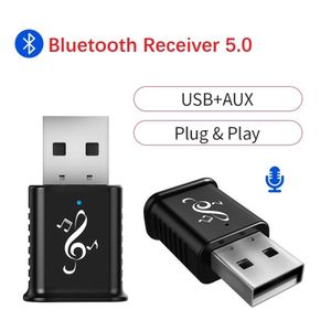 Mini Adapter samochodowy 3.5aux Odbiornik Komunikacja stereo Komunikacja USB Bluetooth Podwójne wyjście