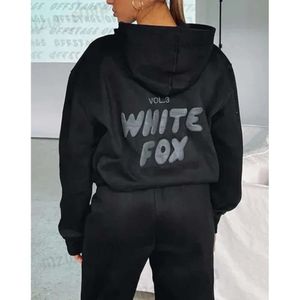 Tracksuit White Designer Fox Hoodie Set Two 2 Piece Set Women's Herrkläder Set Sporty Long Sleeved Pullover Hooded Tracksuits Spring Autumn Winter Smart 969