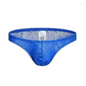 Cuecas transparentes sexy homens briefs mens rendas roupa interior pênis bolsa lingerie íntima ver através de calcinha erótica cintura baixa underpant gay