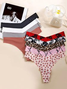 Kadın Panties Bannirou 1pcs Sakinsiz Tangalar Buz İpek Spor Baskı Kadın Düşük Katlı Bayanlar iç çamaşırları iç çamaşırları