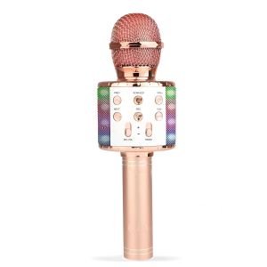 Динамики Беспроводной Bluetooth-динамик Домашний микрофон Микрофон Вспышка Светодиодная подсветка Ручной микрофон Мобильный телефон Музыкальный плеер