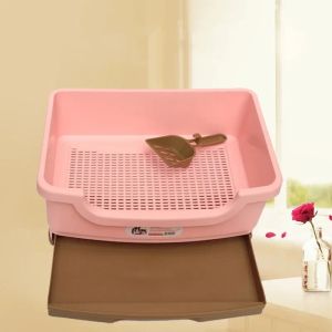 Boxes Cat Litter Box Drawer Style Antisplashing Kitten Dog Rabbit Litter Toilet Plastic Pet Trainer Tray Bedpan Cleaning Supplies