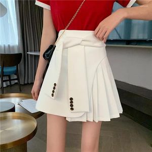 Skirts Women's Half-length Skirt Spring 2024 Korean Black Short High Waist Bag Buttocks Thin A-line Medieval Dress