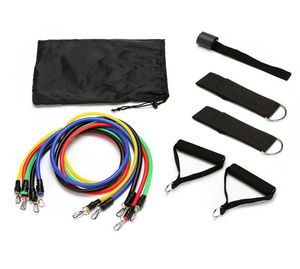 11 datorer Set Pu Rope Fitnessövningar Motstånd Band Latex Tubes Pedal Excerciser Body Training Workout Elastic Yoga Band YD06068415590