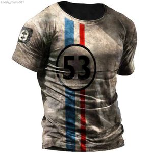 Men's T-Shirts Vintage T Shirts for Men 3D Print American Tops Short Sleeve Oversized Hip Hop O-Neck Cotton T-Shirts Men Clothing Camiseta 6XLL2402