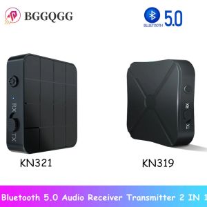 Динамики BGGQGG Bluetooth 5,0 4,2, приемник и передатчик, аудио, музыка, стерео беспроводной адаптер RCA 3,5 мм, разъем AUX для динамика, ТВ, автомобильного ПК