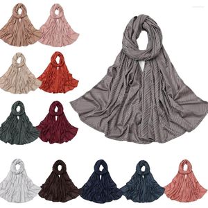 Abbigliamento etnico Sciarpa di cotone tinta unita Donna Scialli Hijab musulmani Sciarpe avvolgenti Malesia Bufanda Pashmina Foulard Turbante Mujer Bandana