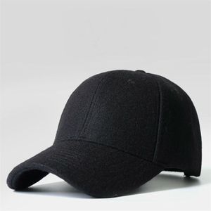 Man big bone large size hat cap Male Autumn and Winter Warm Wool Felt Hat Men Big Sizes Baseball Caps 50-60cm 60-64cm T200409291Q