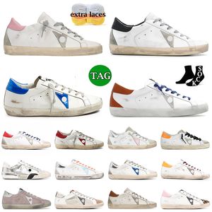 Superstar sapatos casuais dourado super ganso sapatos de grife estrela itália marca tênis super estrela luxo sujo lantejoulas branco do-old sujo sapatos ao ar livre tamanho 35-46