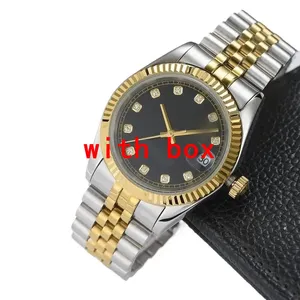 Banhado a ouro relógio designer mulheres relógios datejust aço inoxidável montre de luxe festa vintage 124300 2813 movimento automático relógio mostrador de cor sólida SB018 B4