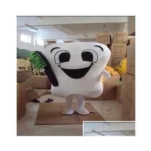 Mascot Costumes Hallowee Tooth Costume Cartoon Theme Character Carnival Adt Unisex Dress Christmas Fancy Performance Party Drop Deli Dht7O