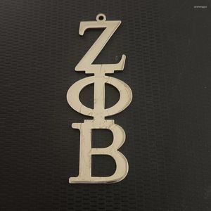 Charms Zeta Phi Beta Logo Club Member Metal Badge Rostfritt stål damer Charm