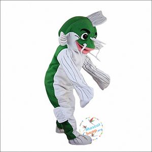 Halloween Green Fish Cartoon Mascot Costume Cartoon Anime Theme Character Christmas Carnival Party Fancy Costumes Adults Size Outdoor Outfit