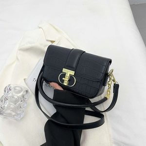 This Year's Popular Xiaoxiangjia Stone Pattern Shoulder Bag 2024 New Personalized Lock Buckle Fashion Temperament Crossbody Women's Bag Trend 75% Factory Wholesale