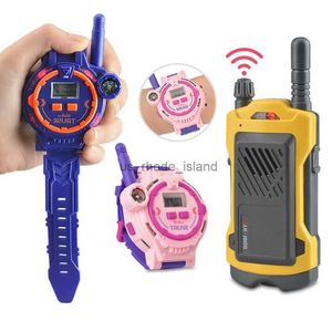 Relógios infantis Kids walkie talkie 2pcs handheld phone interphone USB Charging sem fio multifuncional crianças walkie assistir crianças brinquedos presentes